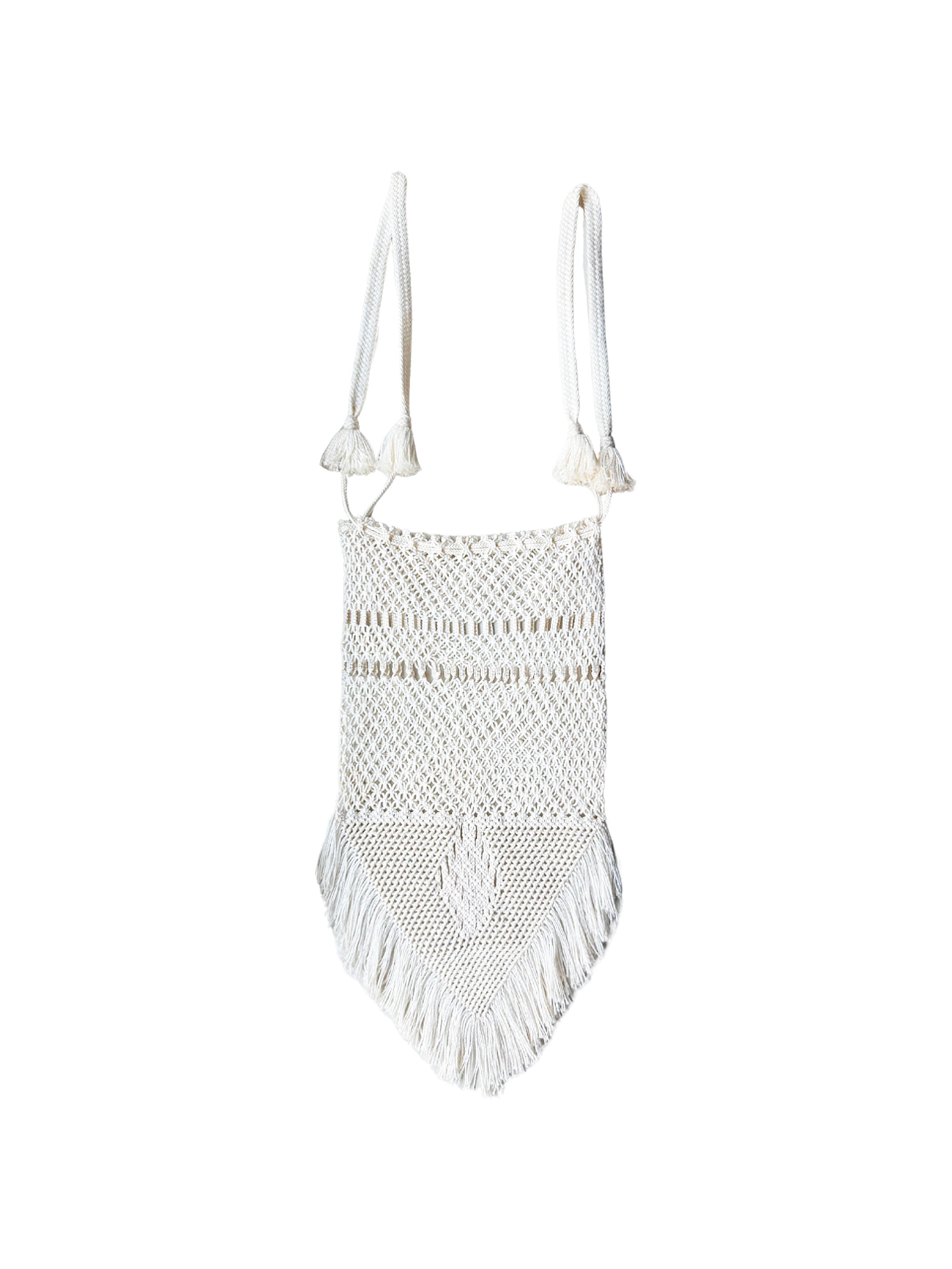Heirloom Crochet Lace Drawstring Purse