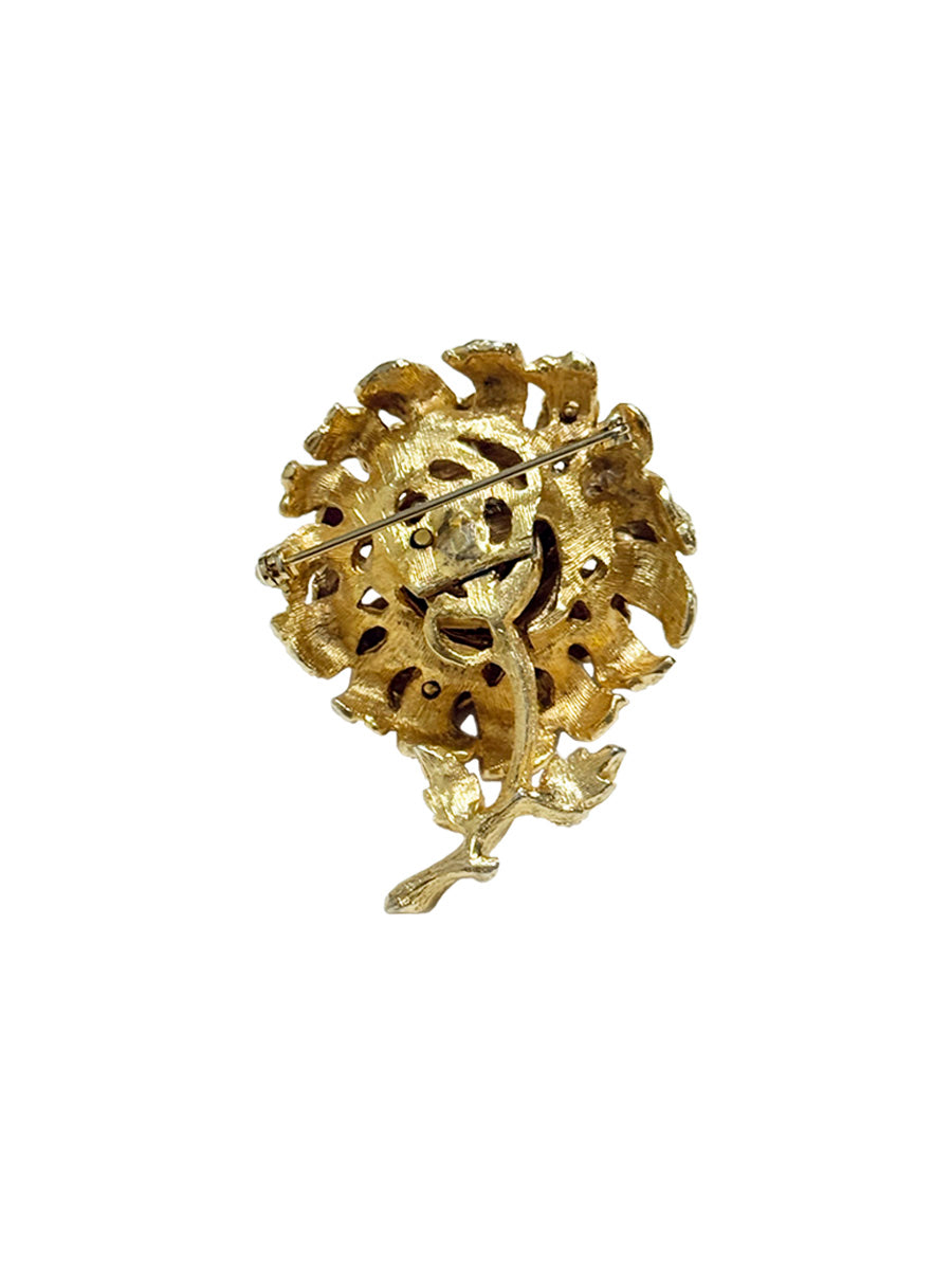 Vintage Dahlia Brooch