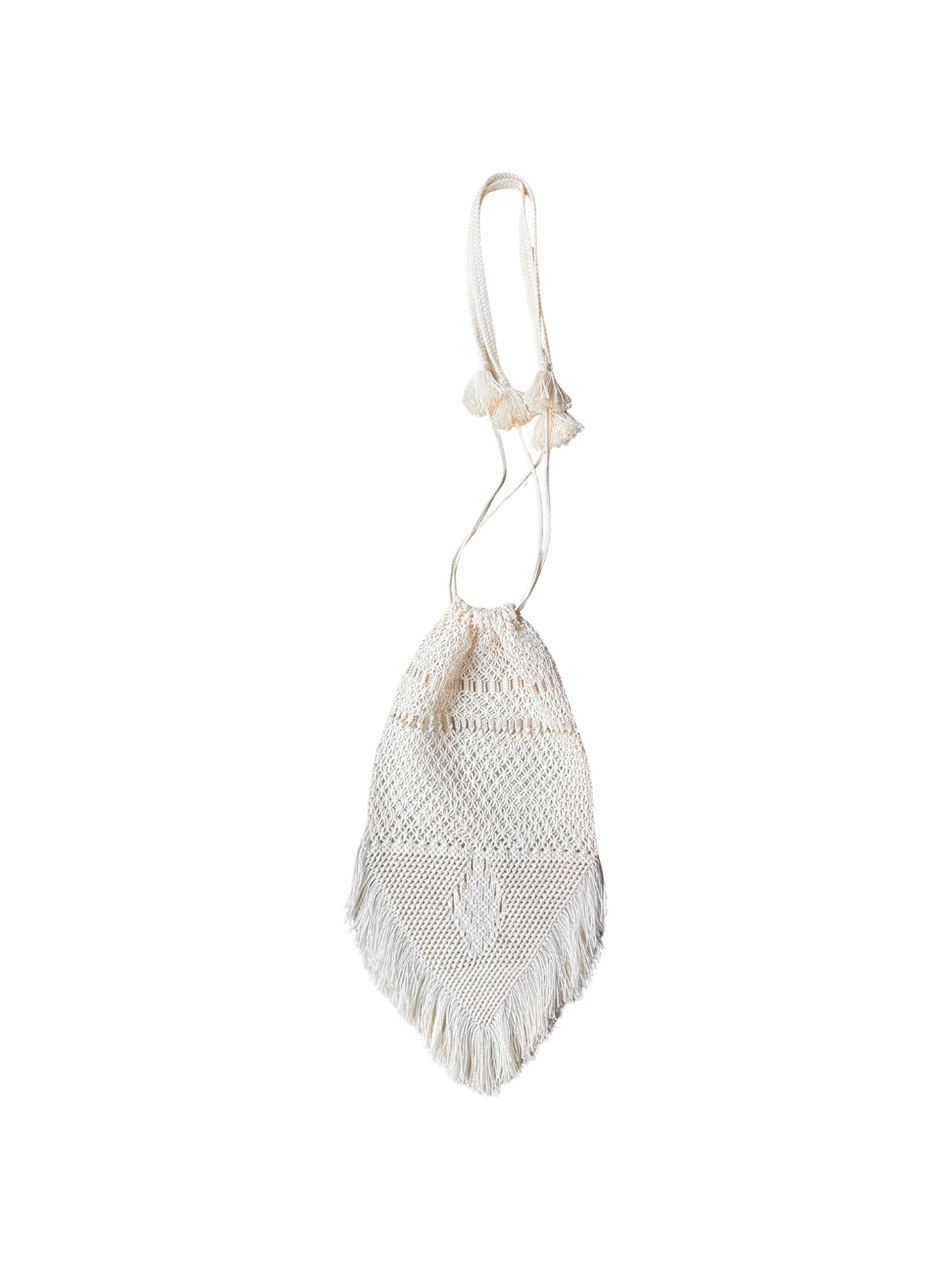 Heirloom Crochet Lace Drawstring Purse