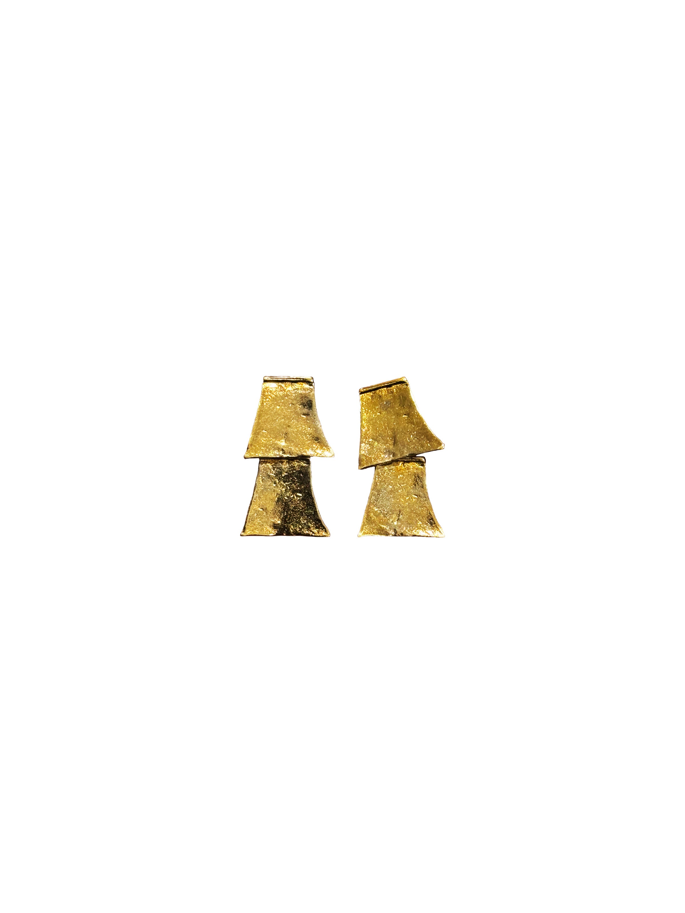 Vintage Vermeil Hinged Panel Earrings