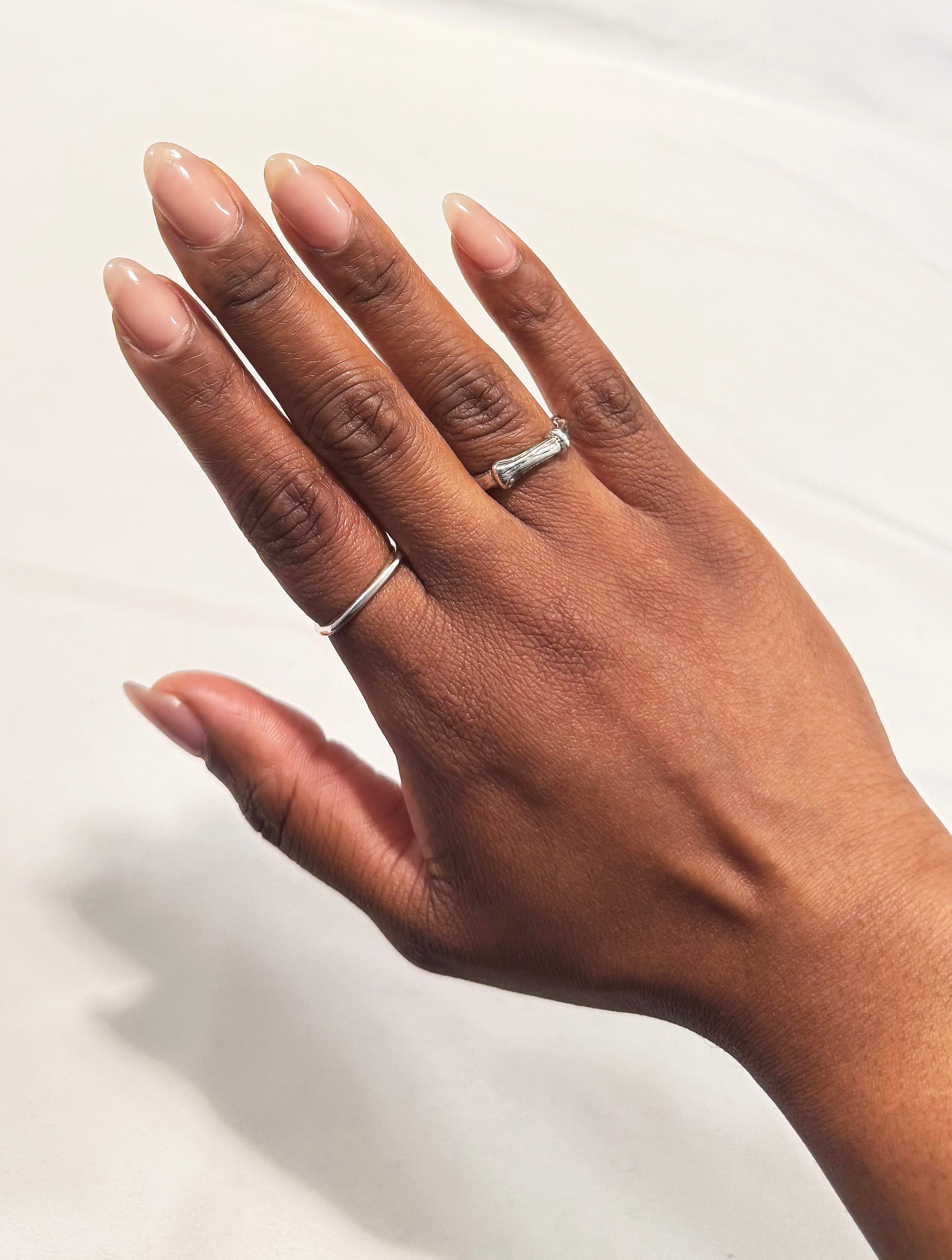 Rounded Square Sterling Stacking Ring