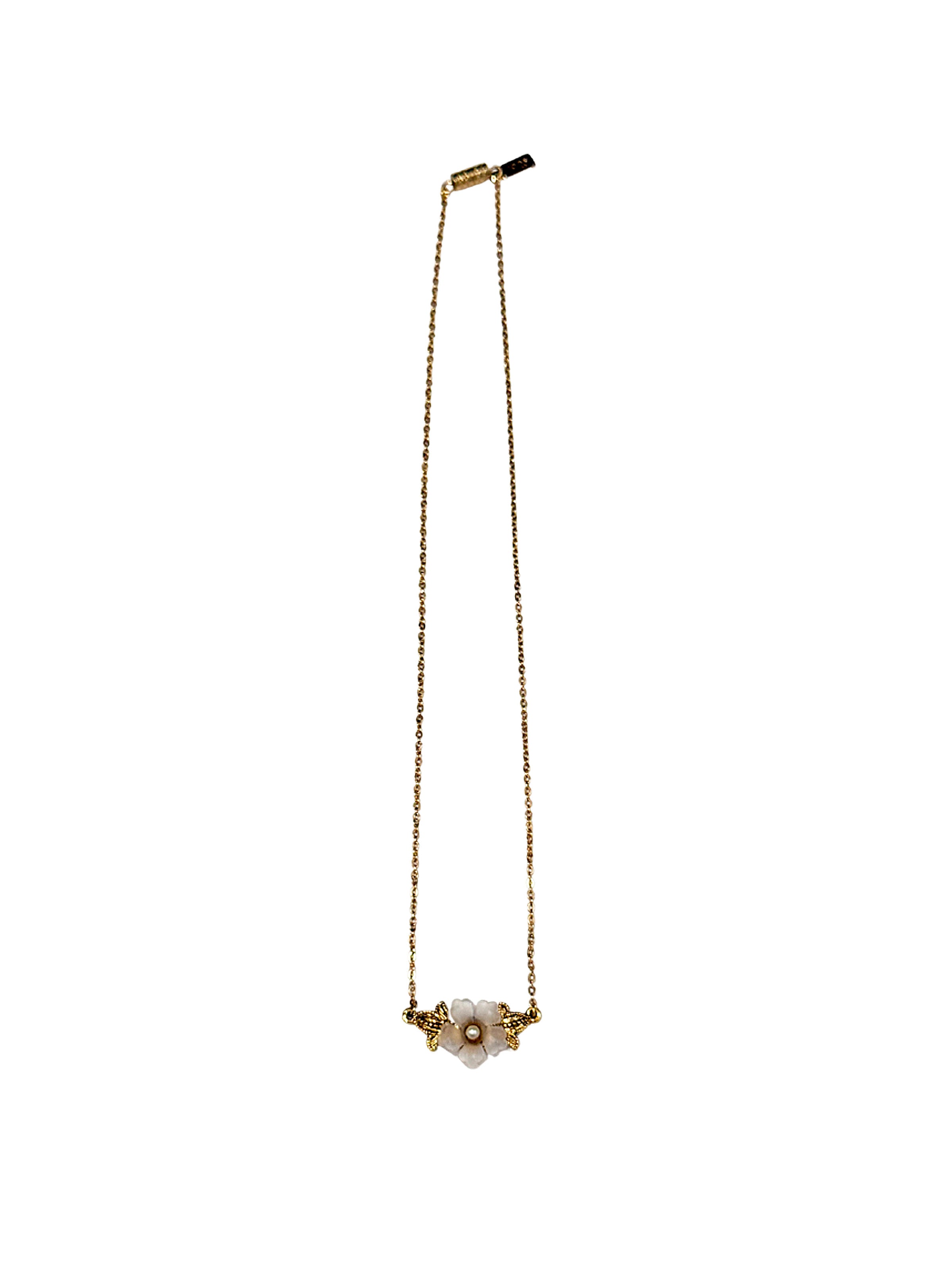 1928 Jewelry Floral Pendant Chain