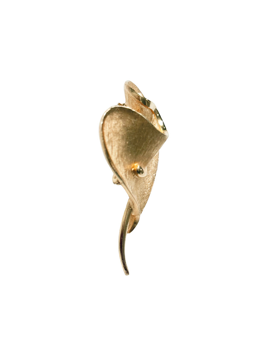 Vintage Coro Modernist Heart Brooch