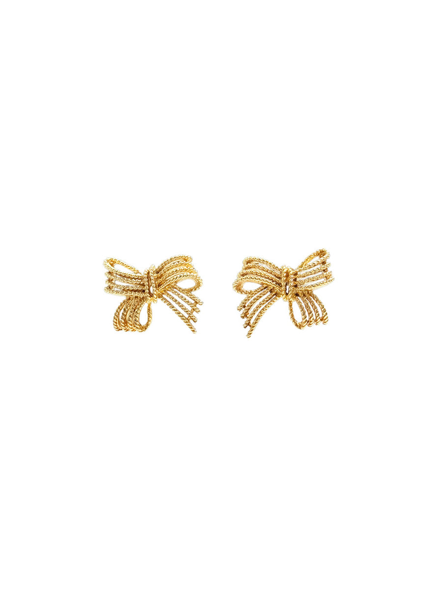 Vintage Openwork Bow Earrings